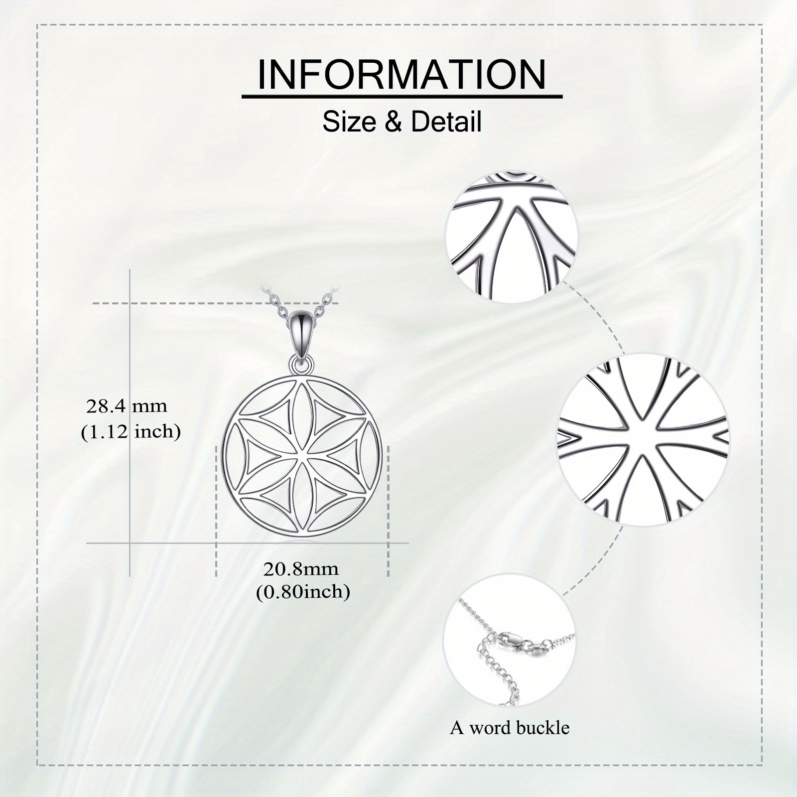 925 Sterling Silver Birdgot Flower of Aphrodite Necklace